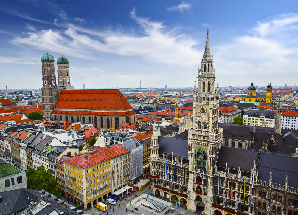 Munich, Germany skyline at City Hall.